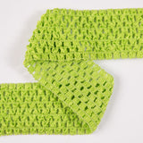 Lime Green Stretch Puckered Crochet Trim - 2"