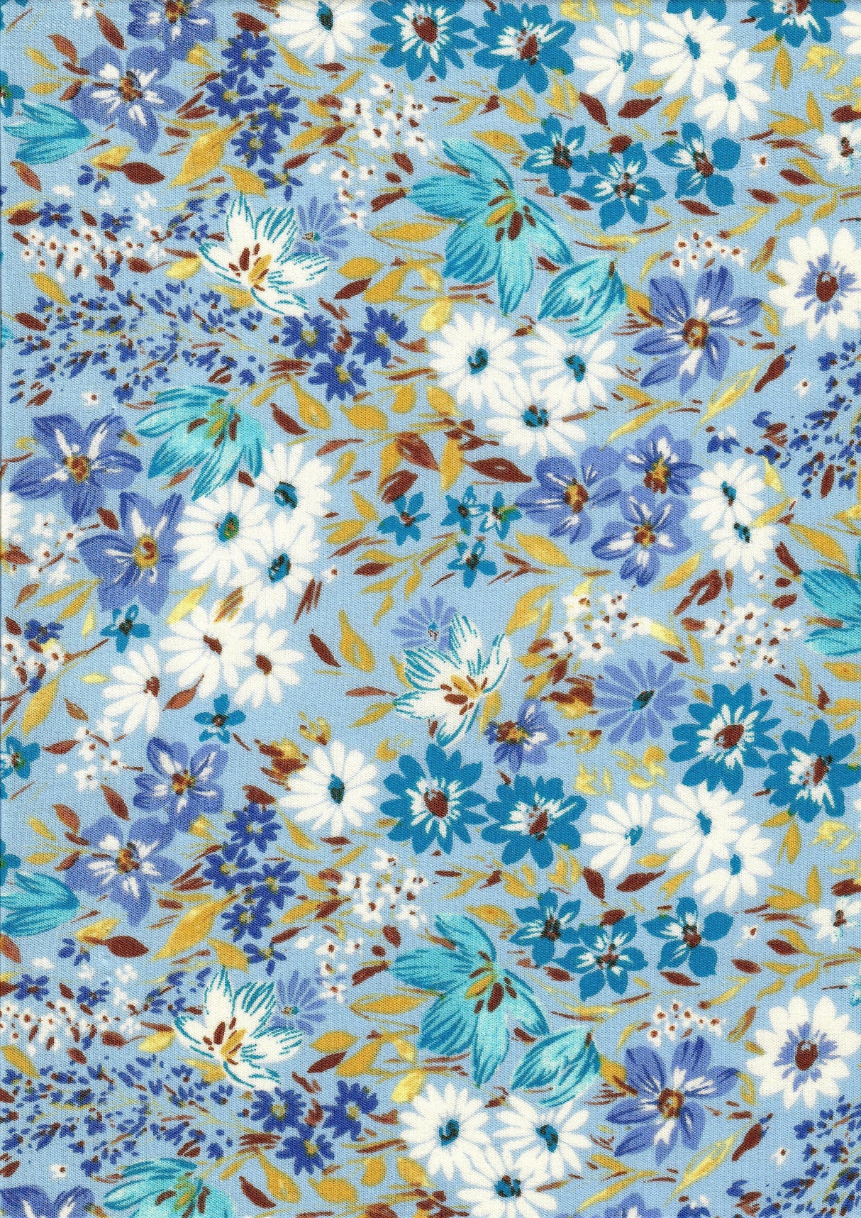Airflow Ditsy Floral Woven Fabric Blue