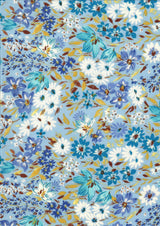 Airflow Ditsy Floral Woven Fabric Blue