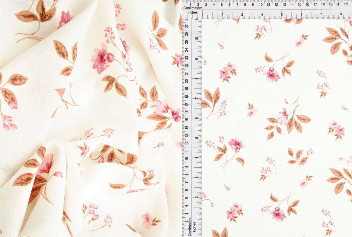 100% Polyester Cey Floral Print Fabric Lightweight Woven 58/59” Wide