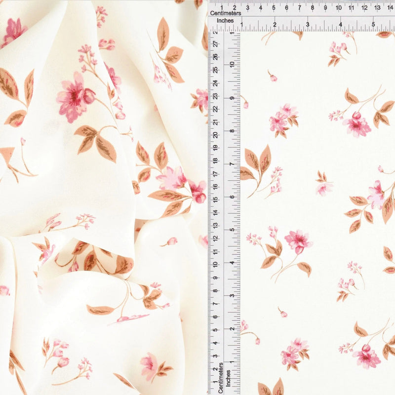 1 Yard CEY Floral Print Woven Fabric Lightweight Drape 58/59 Inches Wide