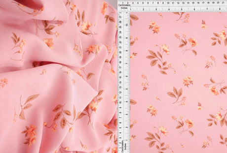 1 Yard 100% Polyester Cey Floral Print Fabric Lightweight Woven 58/59” Wide