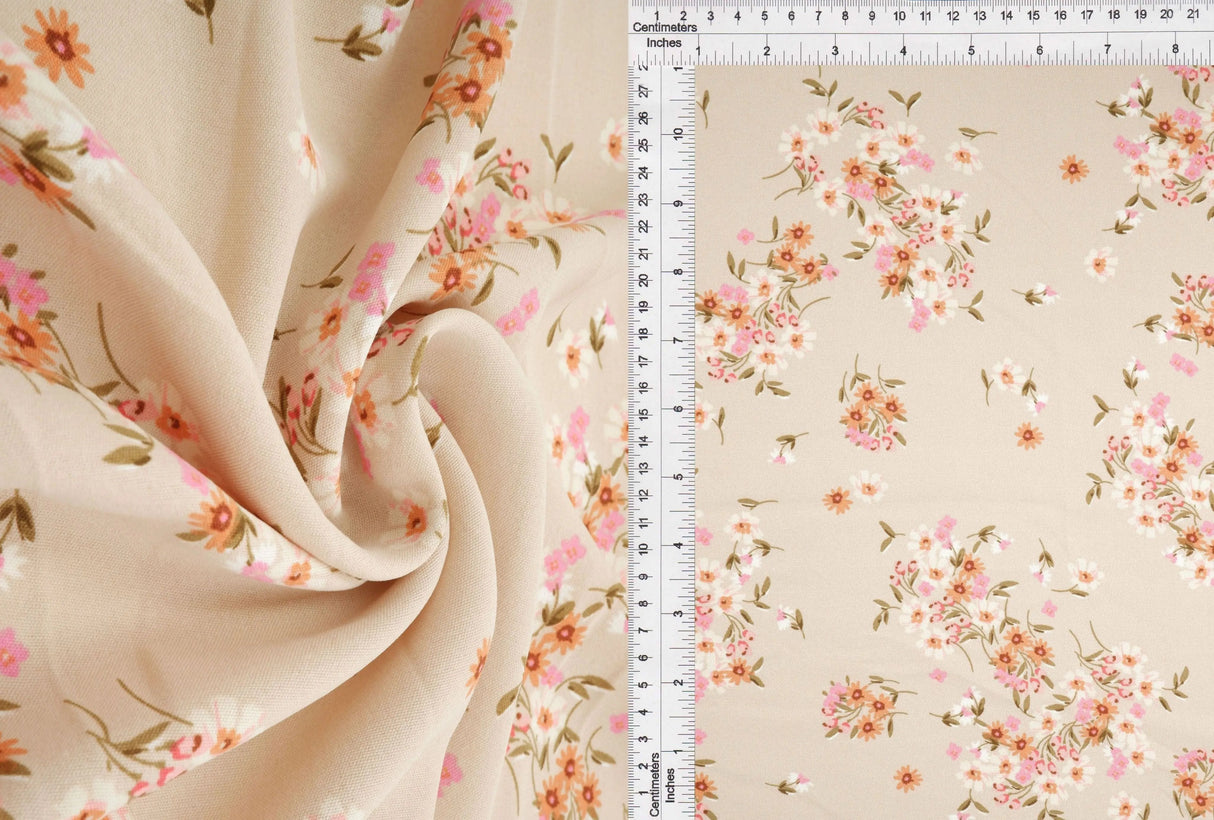 100% Polyester Cey Floral Print Fabric Lightweight Woven 58/59” Wide