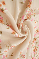 1 yarda de tela CEY con estampado floral 100% poliéster, tejido ligero, 58/59” de ancho  