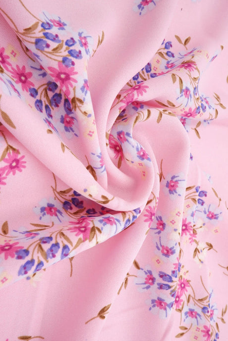 100% Polyester Cey Floral Print Fabric Lightweight Woven 58/59” Wide