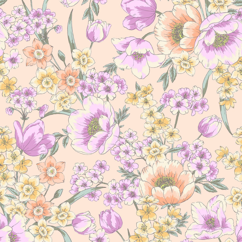 Cey Floral Woven Fabric 100% Polyester, 58/59" Wide for Home Decor & Apparel