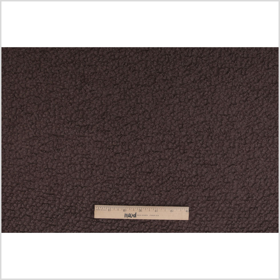 Taupe Wool and Polyester Boucle