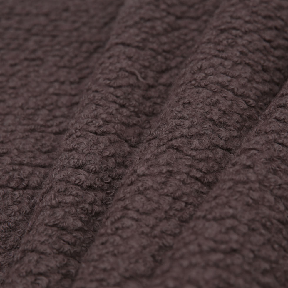 Taupe Wool and Polyester Boucle