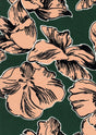 Floral Knit Stretch Fabric Pine Green