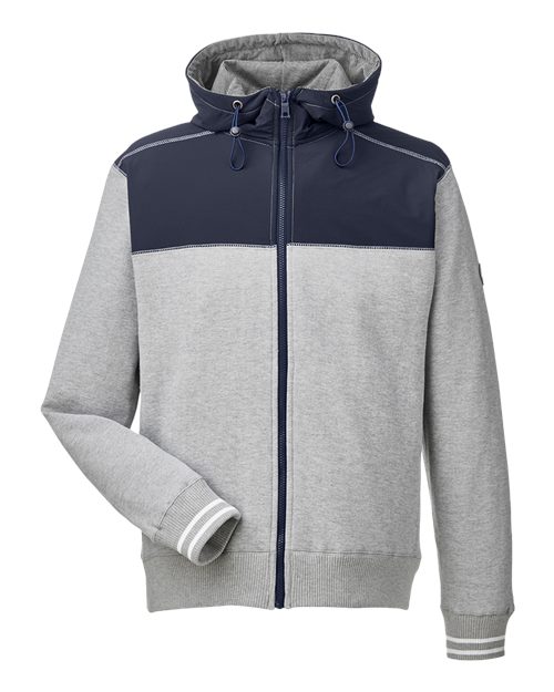 Nautica Men's Navigator Fleece Hooded Full-Zip Jacket
