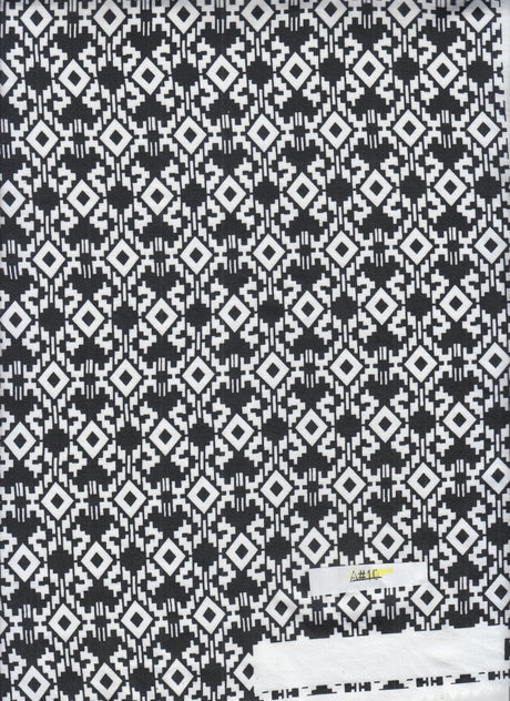1 Yard Geometric Print Knit Fabric Soft DTY Stretch Polyester Spandex 58/60” Wide