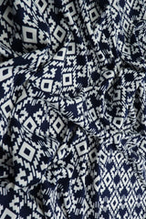1 Yard Graphic Geo DTY Stretch Knit Fabric 58/60 Inch Wide Light Soft Material for Modern Fashion & DIY Projects