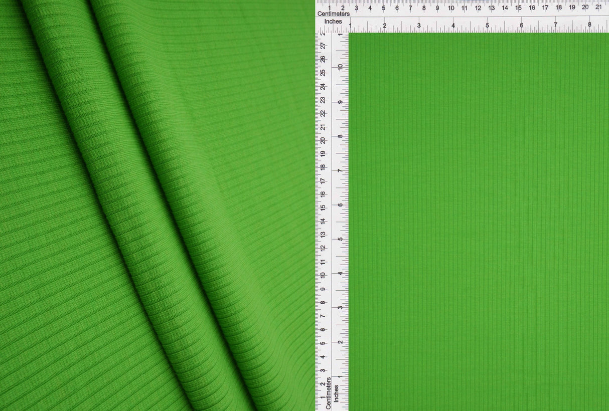 Rib Solid Stretch Knit Fabric