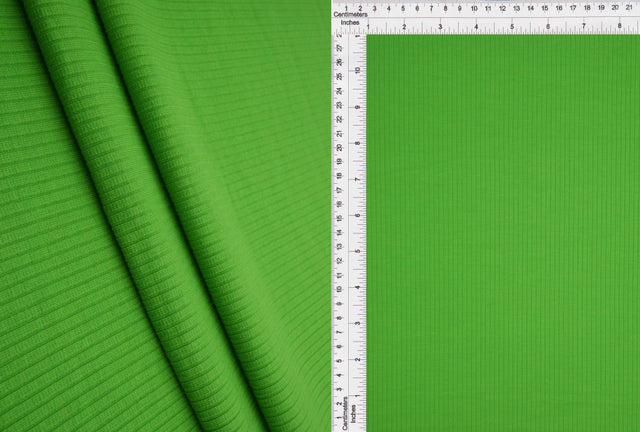 Rib Solid Stretch Knit Fabric