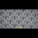 Brown and Lily White Damask Printed Linen Woven