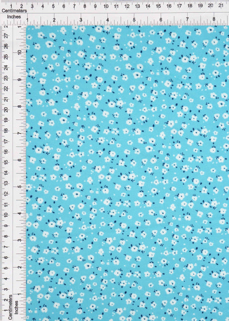 Brushed DTY Ditsy Floral Knit Blue Sky