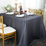 Sequin Paillette Poly Flax Rectangular Tablecloth Seamless