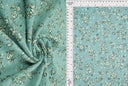 1 yarda de tela de punto jacquard con ojales y estampado floral, mezcla de poliéster y spandex de 190 GSM, ancho de 58/60", color salvia