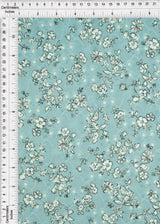 Jacquard Eyelet Floral Knit Fabric, DTY Stretch Polyester Spandex 58/60” Wide