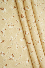 Jacquard Eyelet Ditsy Floral Knit Tan