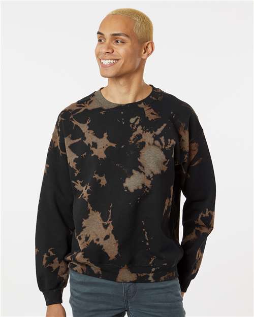 Essential Fleece Bleach Wash Crewneck Sweatshirt