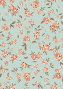 Floral Printed Airflow Woven Fabric Sage