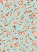 Tela Cey con estampado floral pequeño, 100% poliéster tejida, 58/59" de ancho