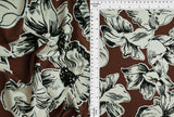 1 Yard Korean ITY Big Floral Stretch Knit Fabric 58/60 Inch Wide Smooth Drapey Material for Elegant Dresses & DIY Fashion