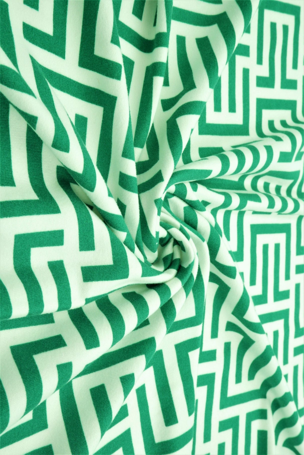 Brushed Retro Geometric Knit Fabric