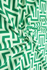 Brushed Retro Geometric Knit Fabric