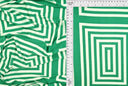1 yarda de tela de punto DTY cepillada con estampado geométrico retro, mezcla de poliéster y spandex de 170 GSM, ancho de 58/60"