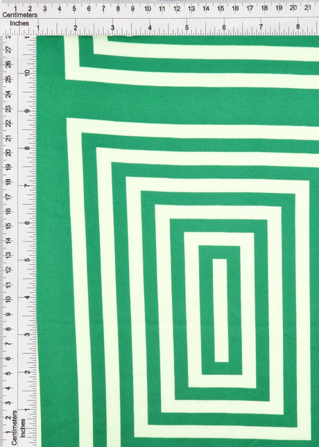 1 yarda de tela de punto cepillada DTY con diseño geométrico retro de 58/60 pulgadas de ancho, material acogedor y elástico para proyectos de costura vintage  