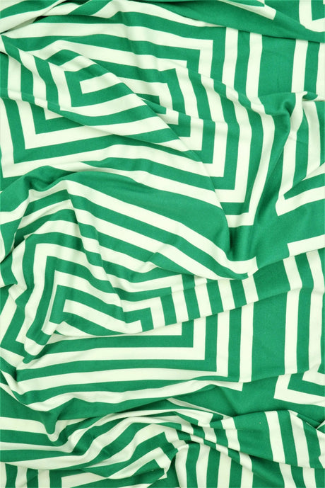 1 yarda de tela de punto cepillada DTY con diseño geométrico retro de 58/60 pulgadas de ancho, material acogedor y elástico para proyectos de costura vintage  
