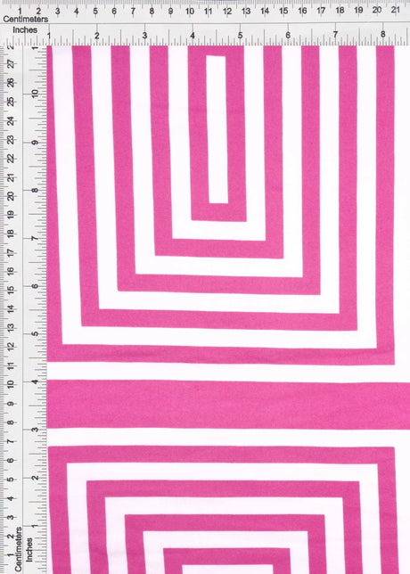Retro Geometric Print Brushed DTY Knit Fabric 58/60" Wide 1 Yard