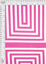 1 Yard Brushed DTY Retro Geo Print Knit Fabric 170 GSM, 58/60? Wide Polyester Spandex Blend