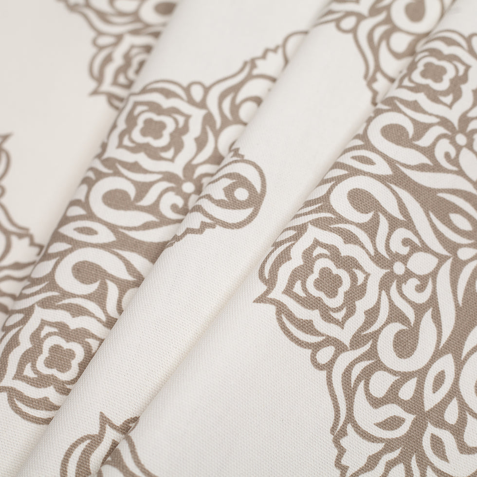 Taupe Light-Weight Printed Cotton Woven