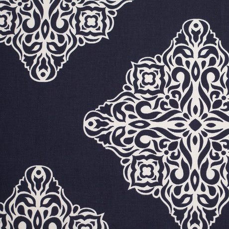 Midnight Blue Light-Weight Printed Cotton Woven