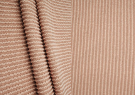1 Yard 52" Knit Jacquard Rib Fabric 80% Polyester 15% Rayon 5% Spandex 230 GSM