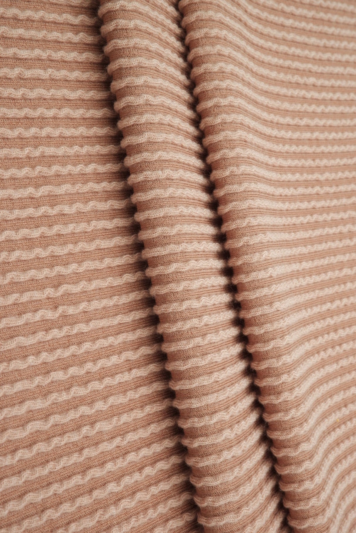 Jacquard Double Knit Rib Stretch Fabric