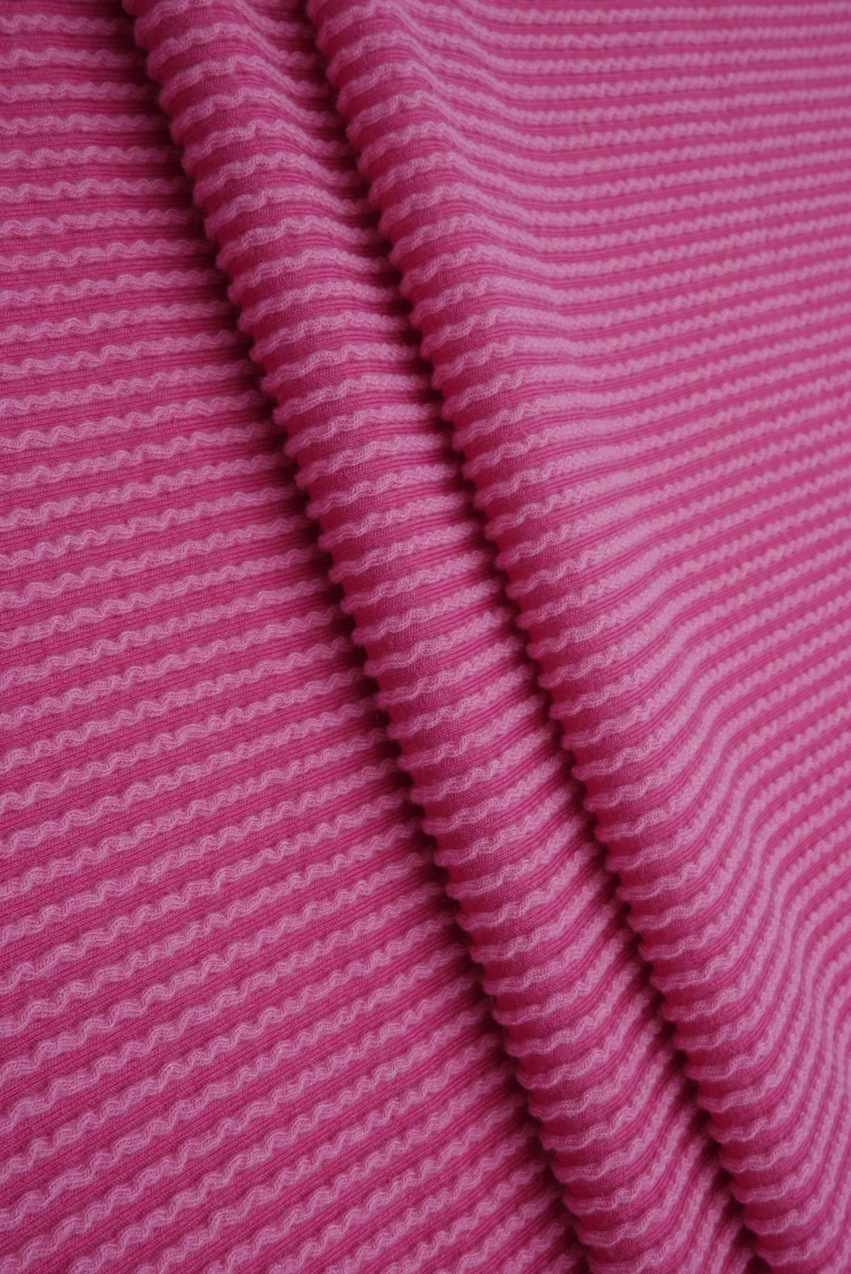 Jacquard Double Knit Rib Stretch Fabric