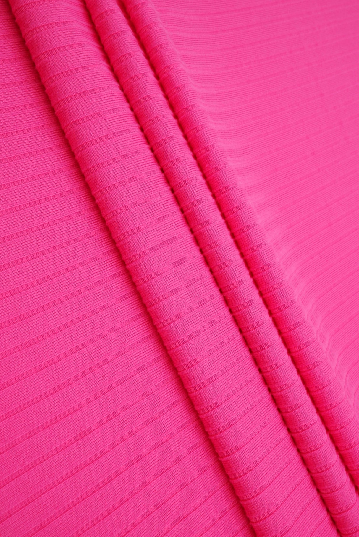 Rib Stretch Knit Fabric Solid