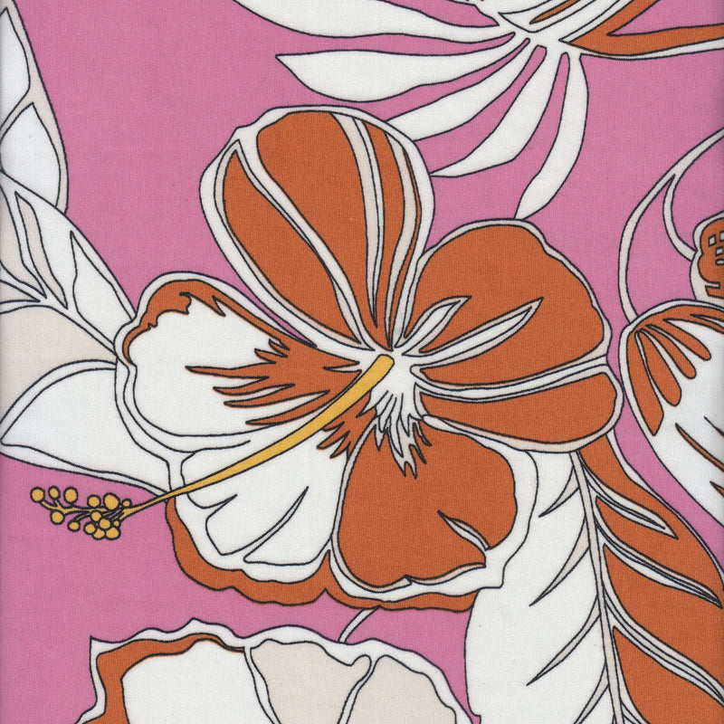 1 Yard Floral DTY Brushed Knit Fabric Soft Stretch 58 Inch Wide