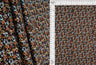 1 Yard Yummy Rib Ditsy Floral Knit Fabric 170 GSM, 58/59? Wide Polyester Spandex Blend Black
