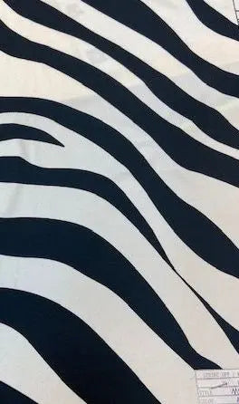 1 Yard DTY Zebra Print Fabric Soft Stretch Knit, 58/60” Wide for Apparel & Costumes