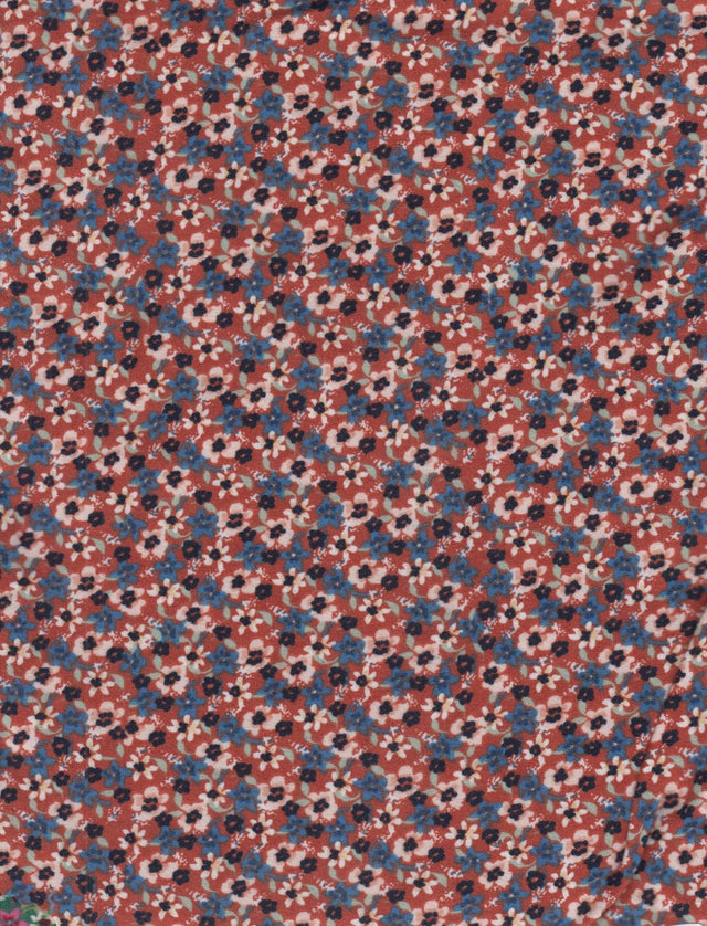 DTY Brushed Ditsy Floral Knit Terracotta