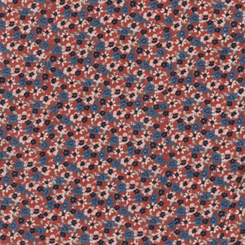 1 Yard Brushed DTY Ditsy Floral Knit Fabric 170 GSM, 58/60'' Wide Polyester Spandex Blend