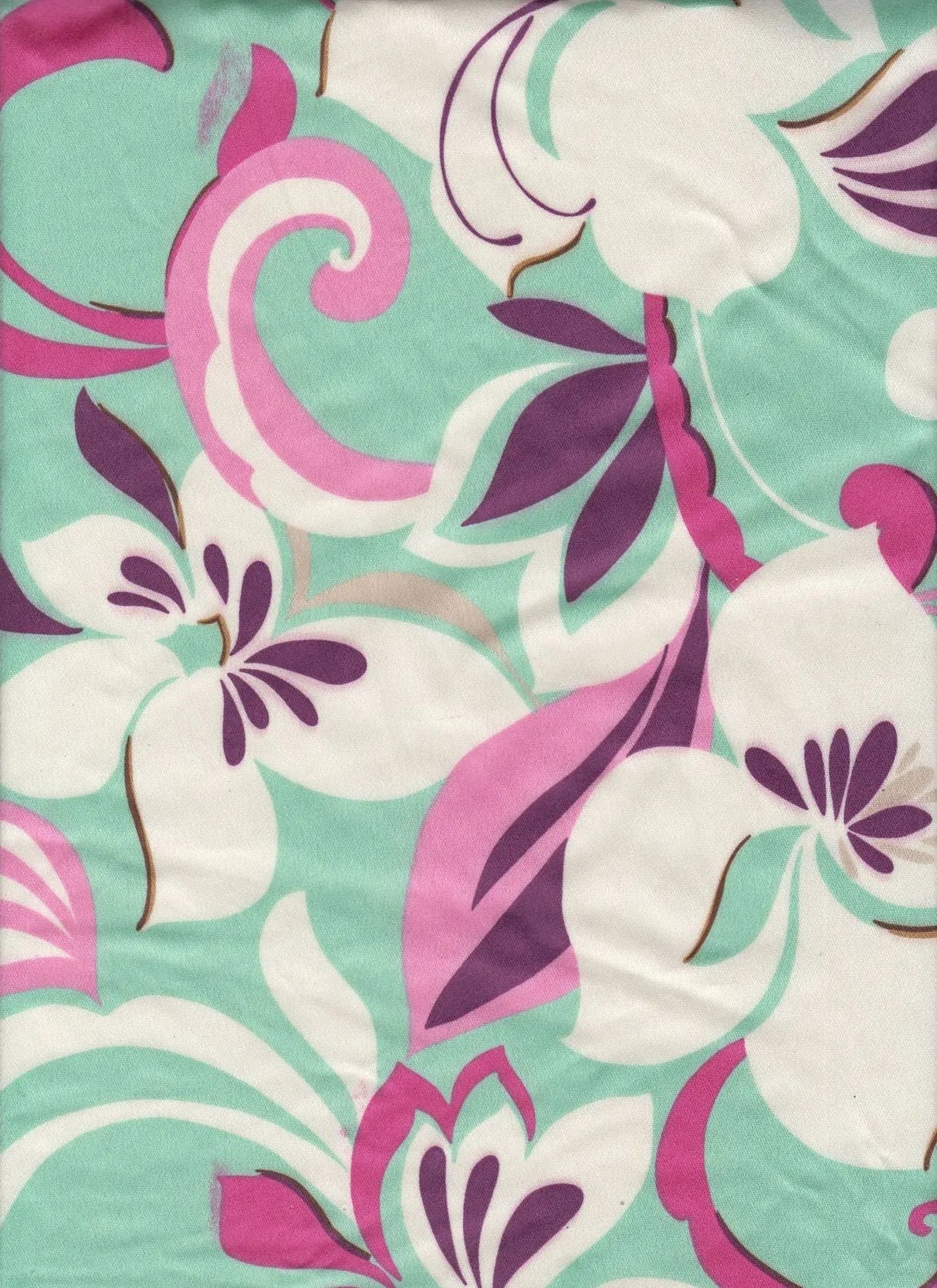 Satin Pucci Floral Fabric 100% Polyester, Lightweight 57/58" Wide for Apparel & Decor