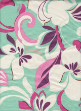Satin Pucci Floral Fabric 100% Polyester, Lightweight 57/58" Wide for Apparel & Decor