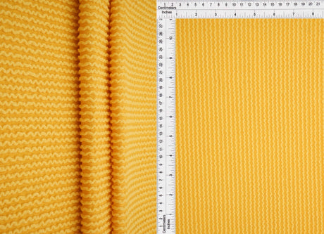 1 Yard 52" Knit Jacquard Rib Fabric 80% Polyester 15% Rayon 5% Spandex 230 GSM