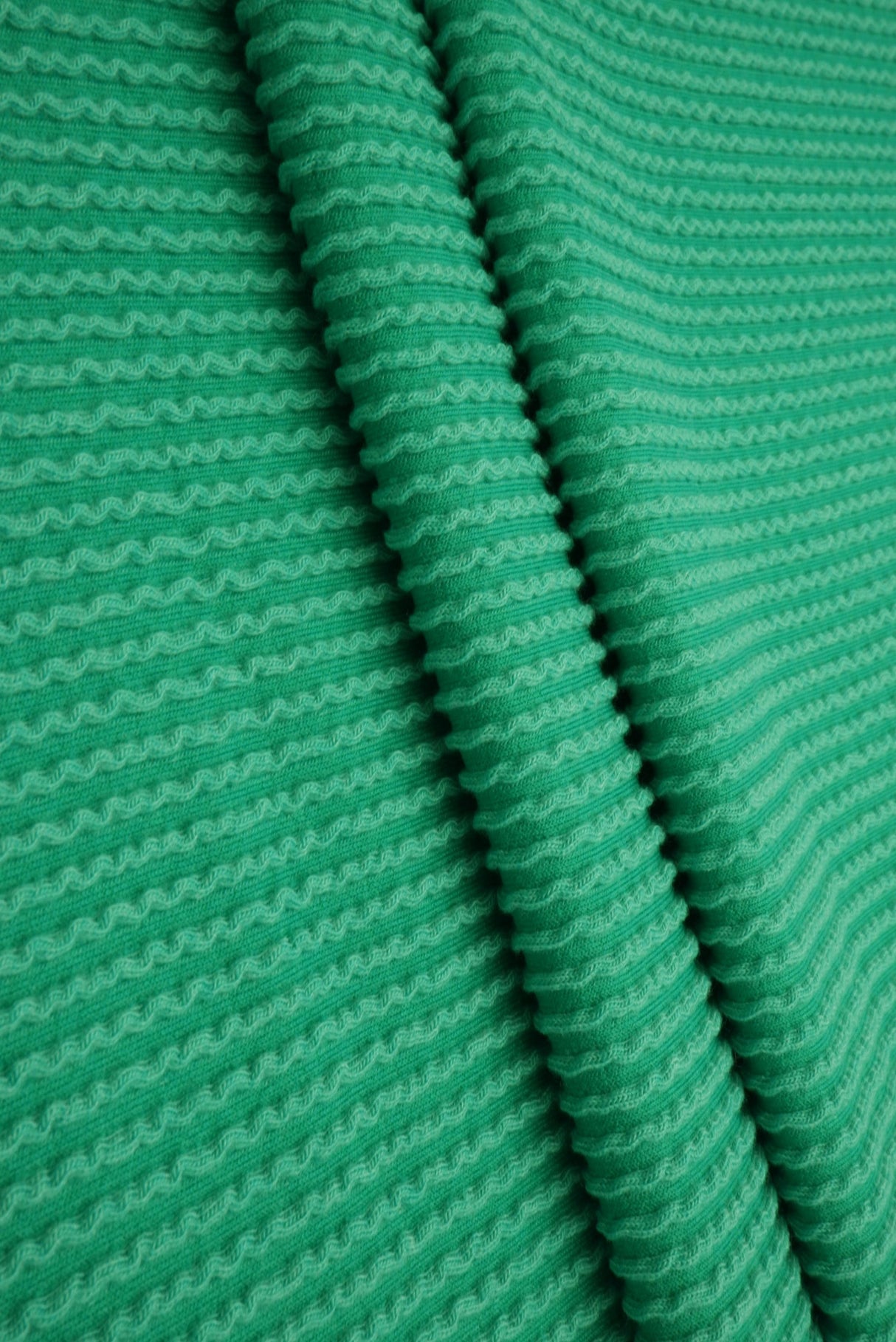 Jacquard Double Knit Rib Stretch Fabric